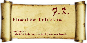 Findeisen Krisztina névjegykártya